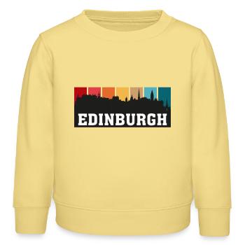 Édimbourg en Écosse - Sweat enfant bio Stanley/Stella - jaune viva  - Devant - AI Model Kid Male (0cm)