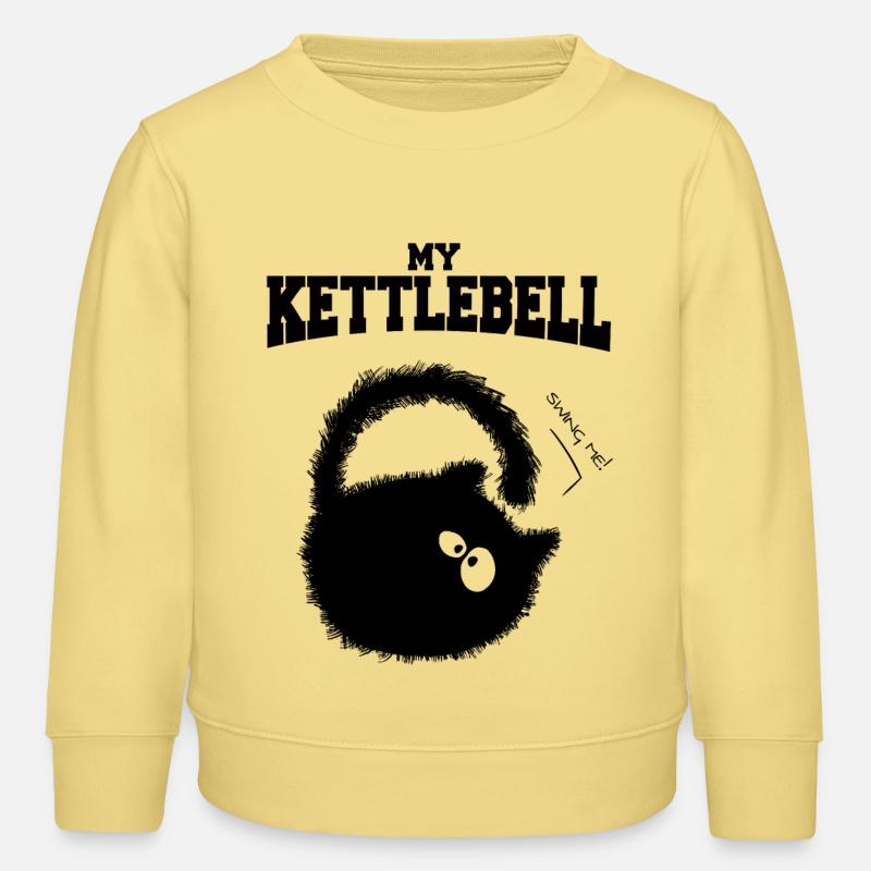 Meine Kettlebell oder Kitte .. Glocke. - Kinder Organic Sweatshirt Mini Changer von Stanley/Stella - Gelb Viva 