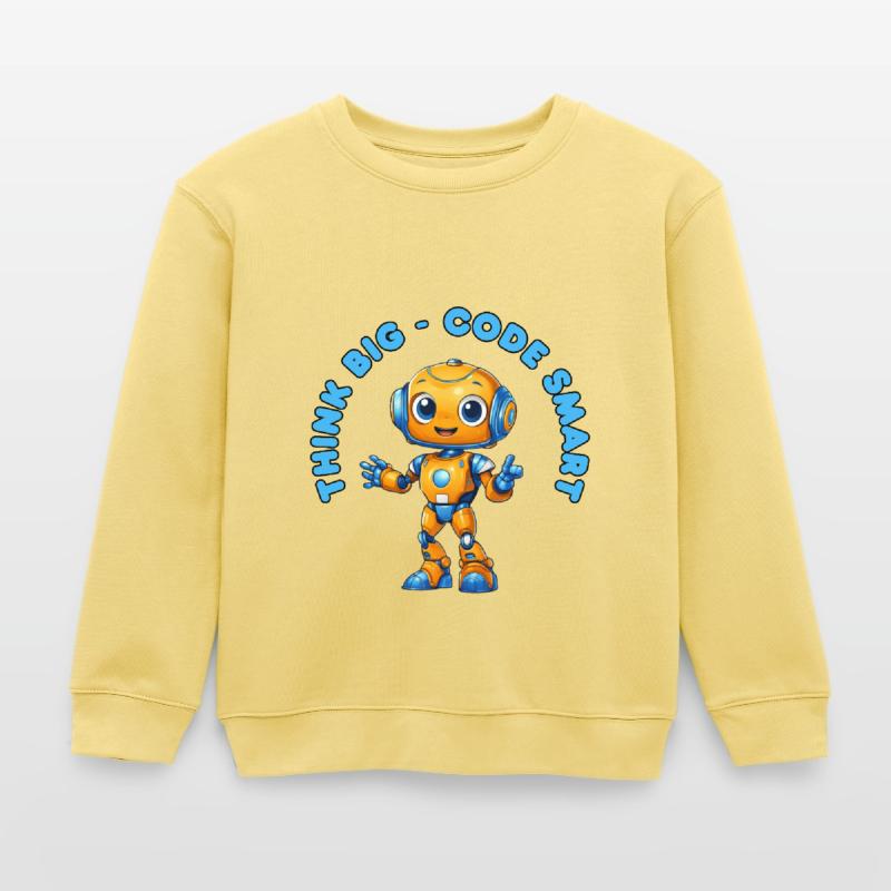 Roboter - Think big, Code Smart  Kinder Organic Sweatshirt Mini Changer von Stanley/Stella