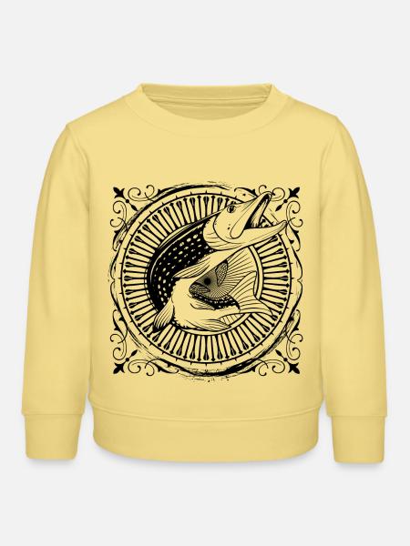 Fisch - Fischer - Fischen - Fischerei - Hecht - Kinder Organic Sweatshirt Mini Changer von Stanley/Stella - Gelb Viva