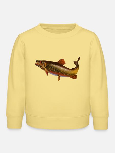 Fisch - Kinder Organic Sweatshirt Mini Changer von Stanley/Stella - Gelb Viva