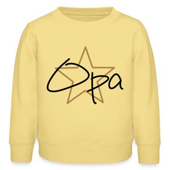 bester Opa - Kinder Organic Sweatshirt Mini Changer von Stanley/Stella - Gelb Viva  - Vorne - AI Model Kid Male (0cm)