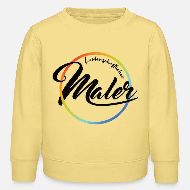 Leidenschaftlicher Maler - Kinder Organic Sweatshirt Mini Changer von Stanley/Stella - Gelb Viva 