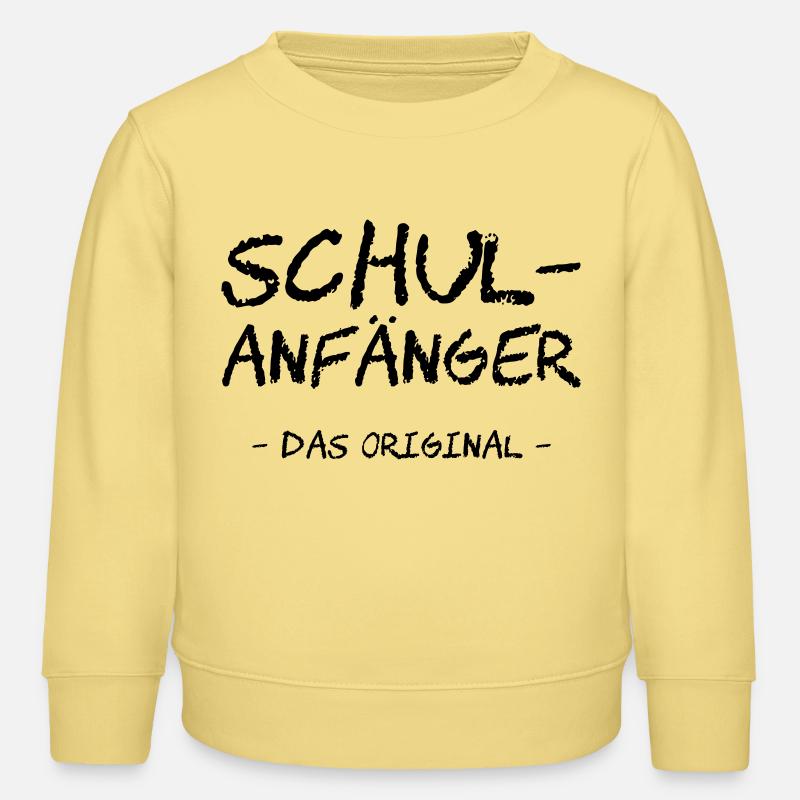 Schulanfänger. Das Original - Kinder Organic Sweatshirt Mini Changer von Stanley/Stella - Gelb Viva 