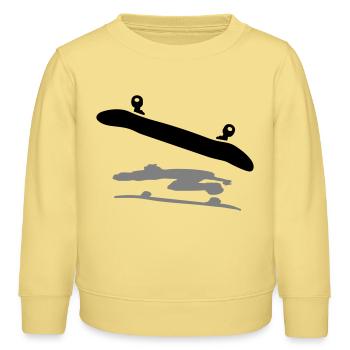 Skateboard - Kinder Organic Sweatshirt Mini Changer von Stanley/Stella - Gelb Viva  - Vorne - AI Model Kid Male (0cm)