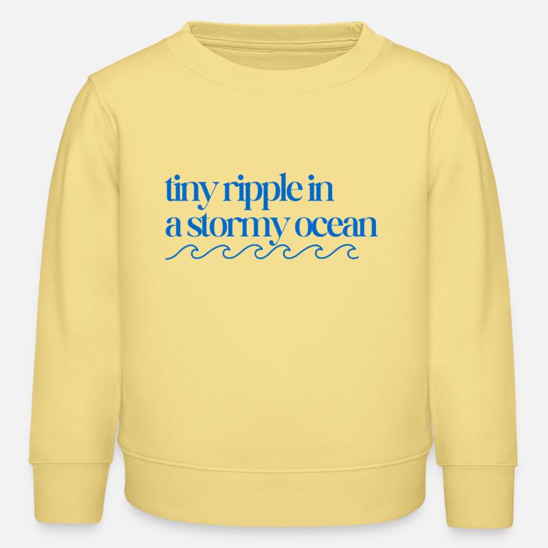Tiny ripple in a stormy ocean with waves - Kids Organic Sweatshirt by Stanley/Stella - viva yellow 