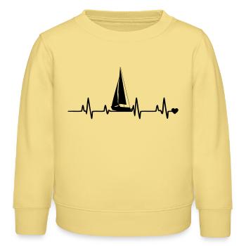 Sail - Kinder Organic Sweatshirt Mini Changer von Stanley/Stella - Gelb Viva  - Vorne - AI Model Kid Male (0cm)