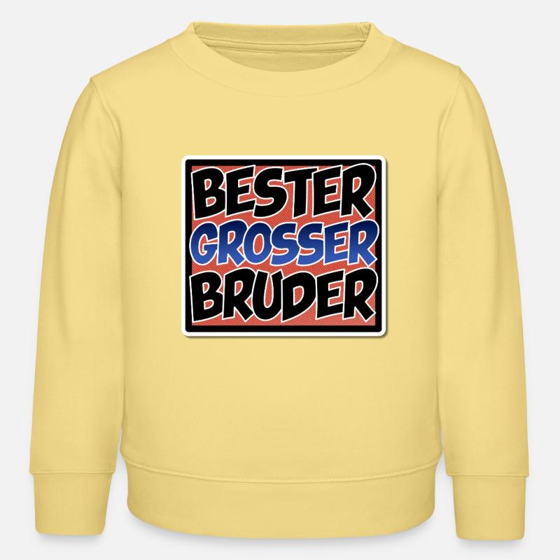 Bester großer Bruder - Comic Stil - Kinder Organic Sweatshirt Mini Changer von Stanley/Stella - Gelb Viva 