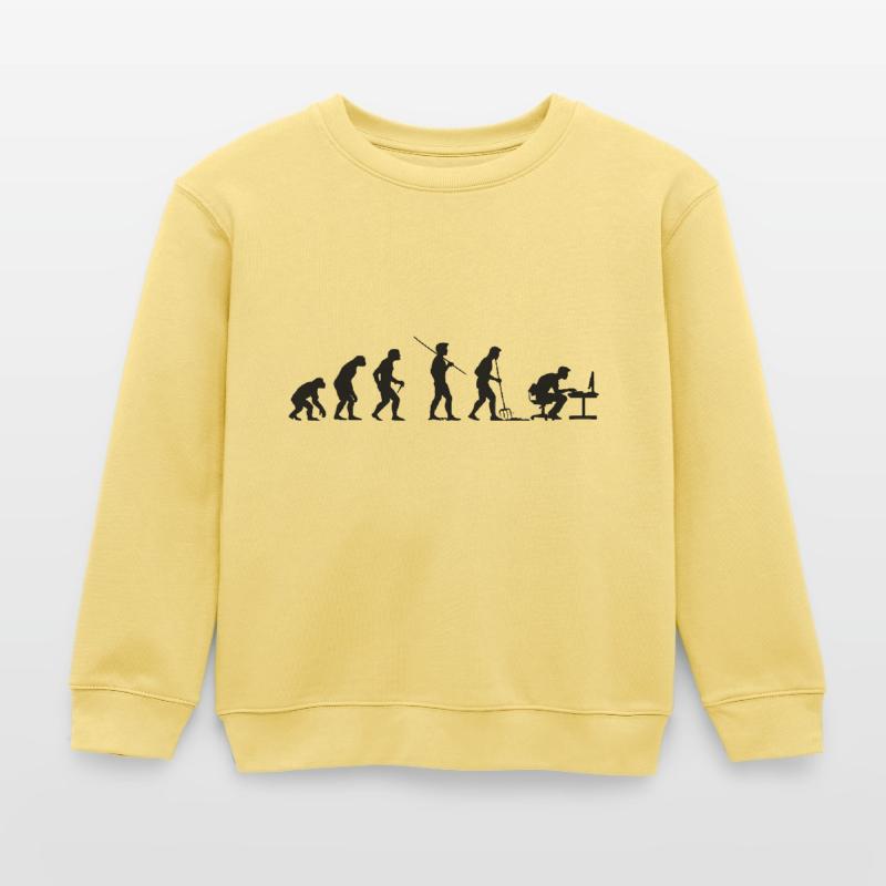 Programmierer Computerfreak Evolution Kinder Organic Sweatshirt Mini Changer von Stanley/Stella