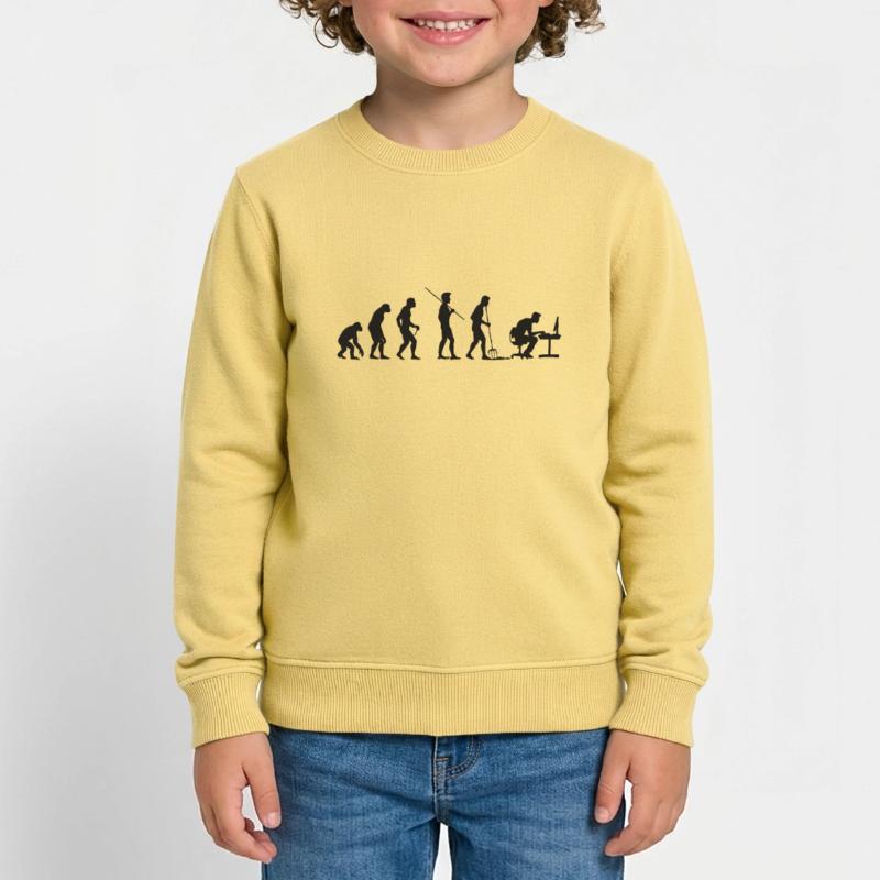Programmierer Computerfreak Evolution Kinder Organic Sweatshirt Mini Changer von Stanley/Stella
