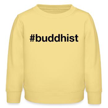 Bouddhisme bouddhiste Bouddhisme - Sweat enfant bio Stanley/Stella - jaune viva  - Devant - AI Model Kid Male (0cm)