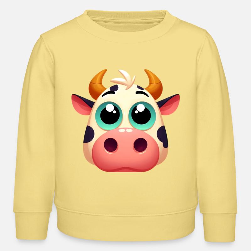 Vache - Sweat enfant bio Stanley/Stella - jaune viva 
