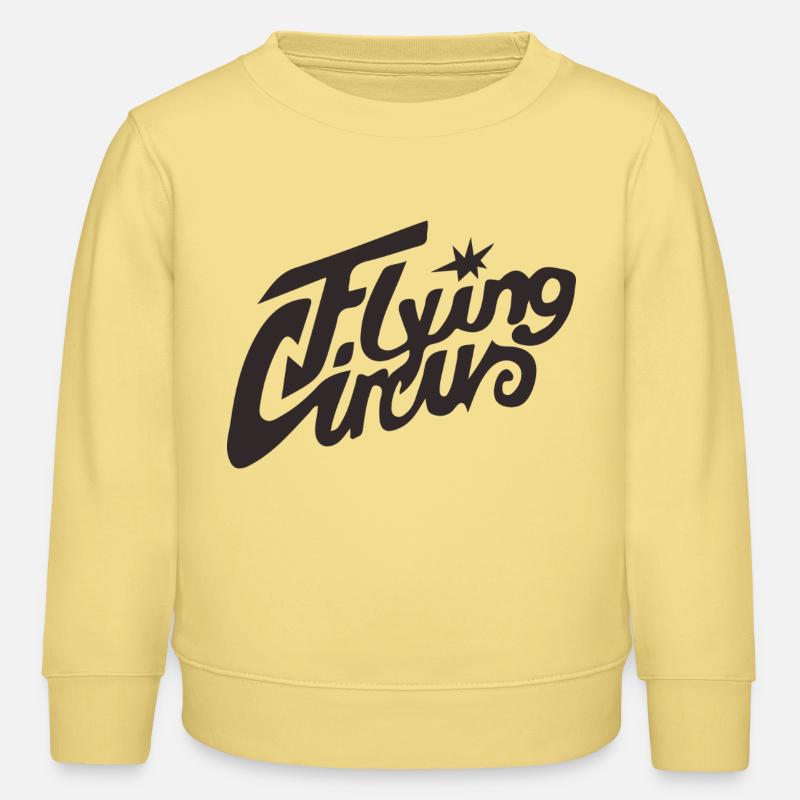 „Flying Circus” Vintage Script - Kinder Organic Sweatshirt Mini Changer von Stanley/Stella - Gelb Viva
