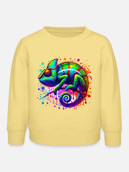 Chamäleon - Kinder Organic Sweatshirt Mini Changer von Stanley/Stella - Gelb Viva 