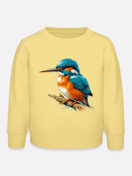 Eisvogel - Kinder Organic Sweatshirt Mini Changer von Stanley/Stella - Gelb Viva