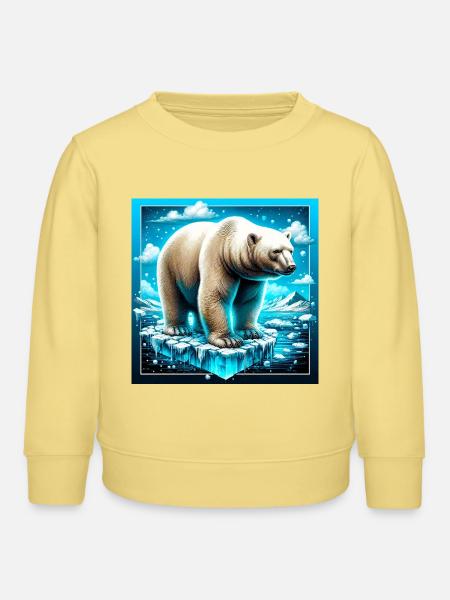 Eisbär - Kinder Organic Sweatshirt Mini Changer von Stanley/Stella - Gelb Viva