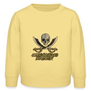 Geocaching - Kinder Organic Sweatshirt Mini Changer von Stanley/Stella - Gelb Viva  - Vorne - AI Model Kid Male (0cm)