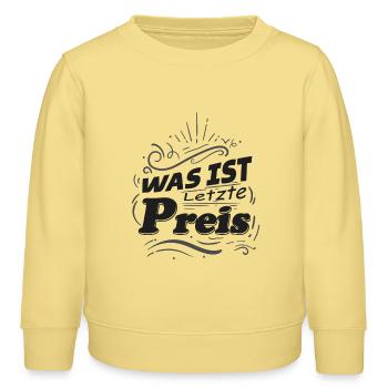Was ist letzte Preis Handel Flohmarkt Trödelmarkt - Kinder Organic Sweatshirt Mini Changer von Stanley/Stella - Gelb Viva  - Vorne - AI Model Kid Male (0cm)