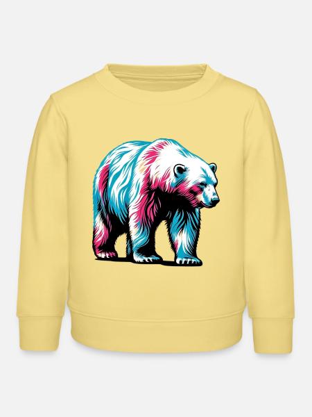 Eisbär - Kinder Organic Sweatshirt Mini Changer von Stanley/Stella - Gelb Viva