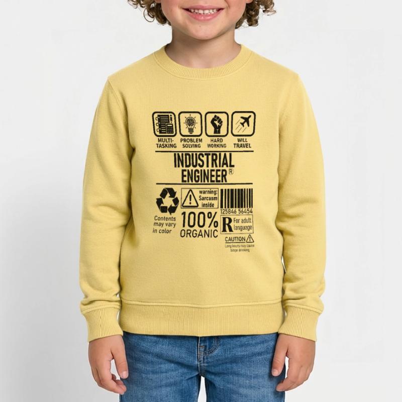 Industrial Engineer multi tasking problem solving Kids Organic Sweatshirt by Stanley/Stella