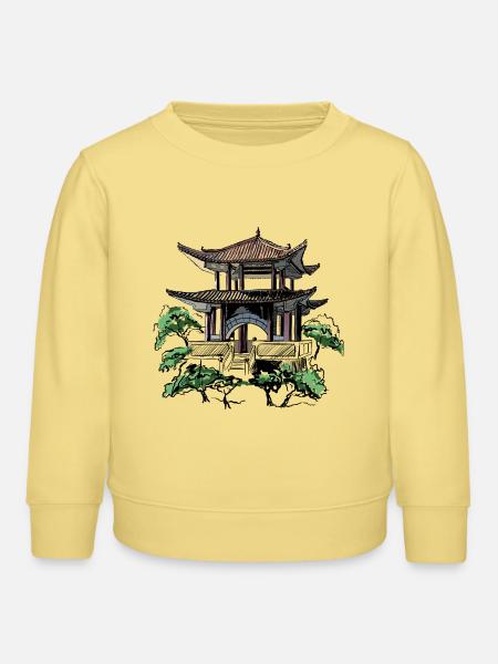 Pagode - Kinder Organic Sweatshirt Mini Changer von Stanley/Stella - Gelb Viva 