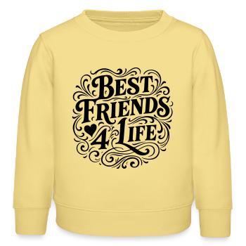 Best Friends Friendship - Kids Organic Sweatshirt by Stanley/Stella - viva yellow  - Front - AI Model Kid Male (0cm)