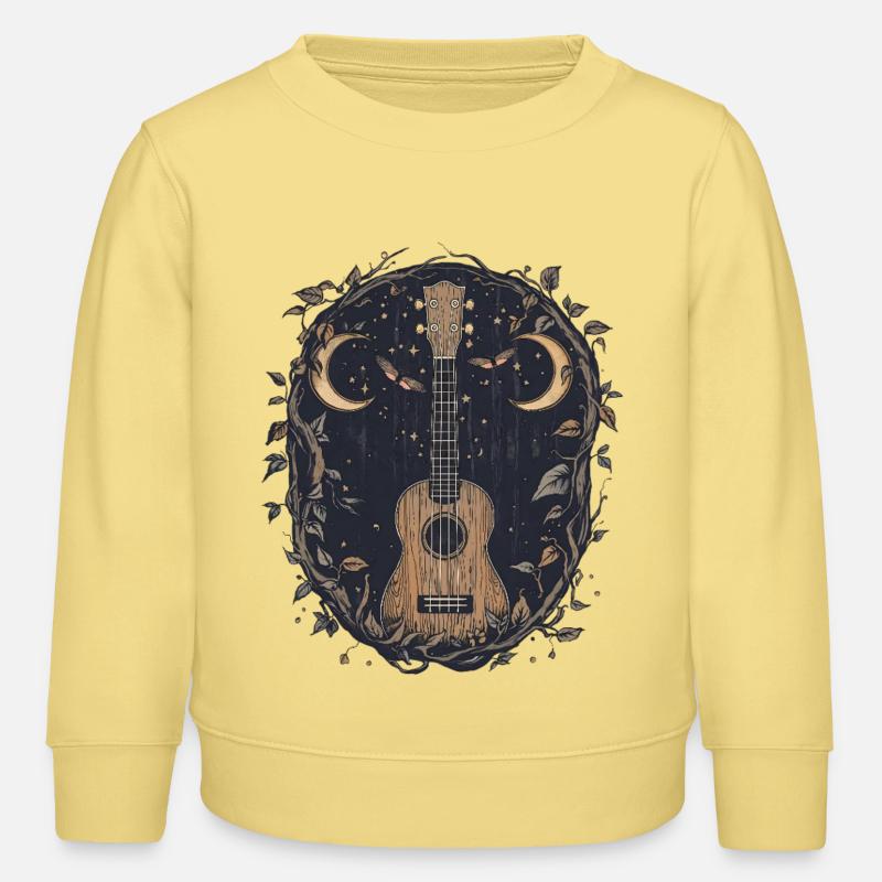 Gothic Uke with  Moon Moth - Kinder Organic Sweatshirt Mini Changer von Stanley/Stella - Gelb Viva 