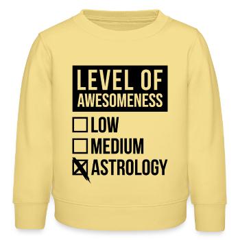 astrologie - Sweat enfant bio Stanley/Stella - jaune viva  - Devant - AI Model Kid Male (0cm)