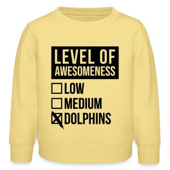 Delfin - Kinder Organic Sweatshirt Mini Changer von Stanley/Stella - Gelb Viva  - Vorne - AI Model Kid Male (0cm)