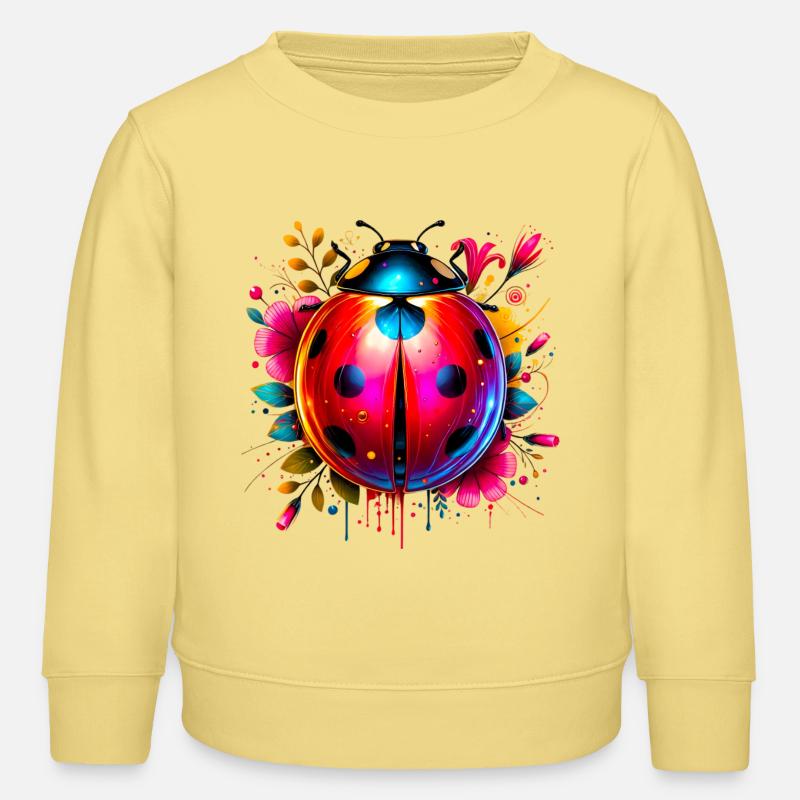 Marienkäfer - Kinder Organic Sweatshirt Mini Changer von Stanley/Stella - Gelb Viva 