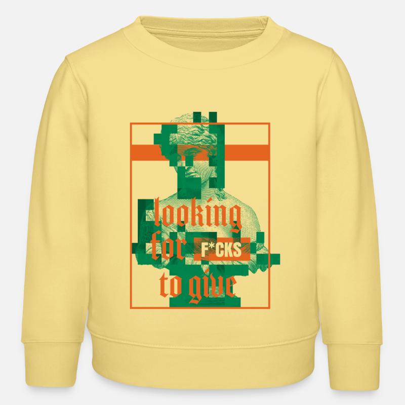 Statue mit Attitüde Statement Design - Kinder Organic Sweatshirt Mini Changer von Stanley/Stella - Gelb Viva