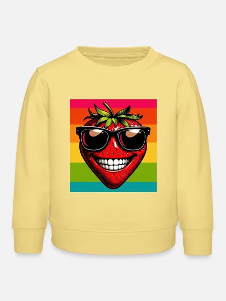 Erdbeeren Erdbeeren - Kinder Organic Sweatshirt Mini Changer von Stanley/Stella - Gelb Viva