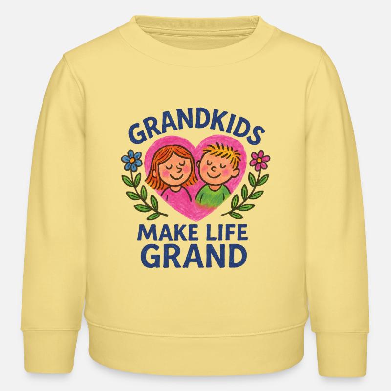 Enkelkinder machen das Leben großartig - Kinder Organic Sweatshirt Mini Changer von Stanley/Stella - Gelb Viva 