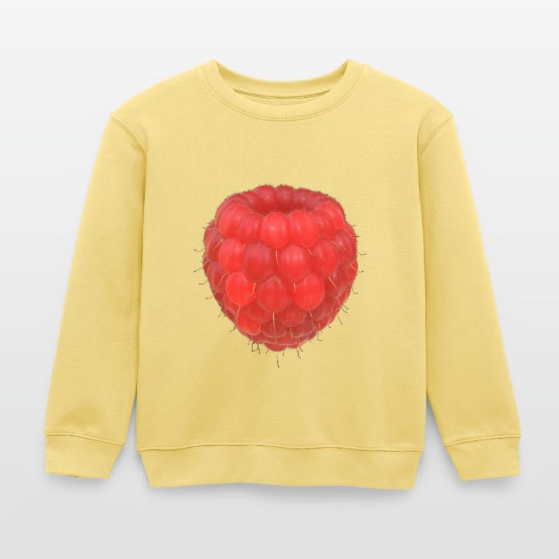 Raspberry Cluster Pattern Kids Organic Sweatshirt by Stanley/Stella