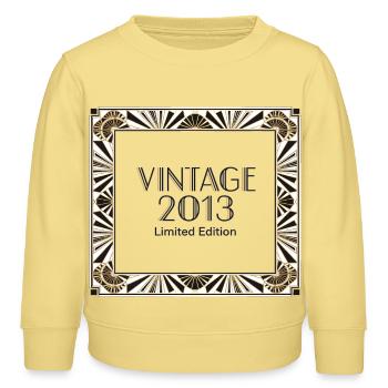 Anniversaire Art déco édition limitée vintage 2013 - Sweat enfant bio Stanley/Stella - jaune viva  - Devant - AI Model Kid Male (0cm)