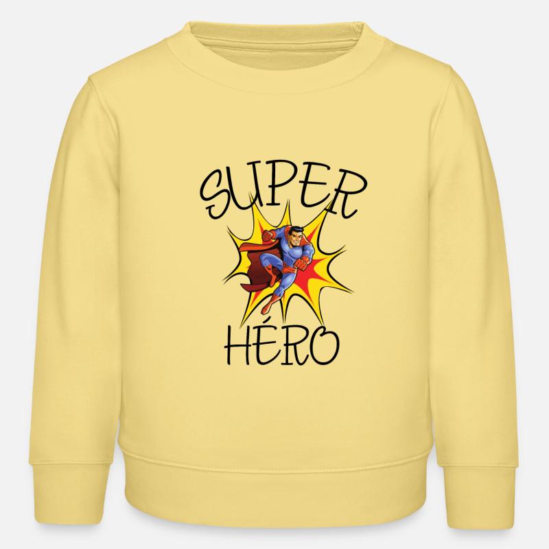 Super Heroin - Kinder Organic Sweatshirt Mini Changer von Stanley/Stella - Gelb Viva 