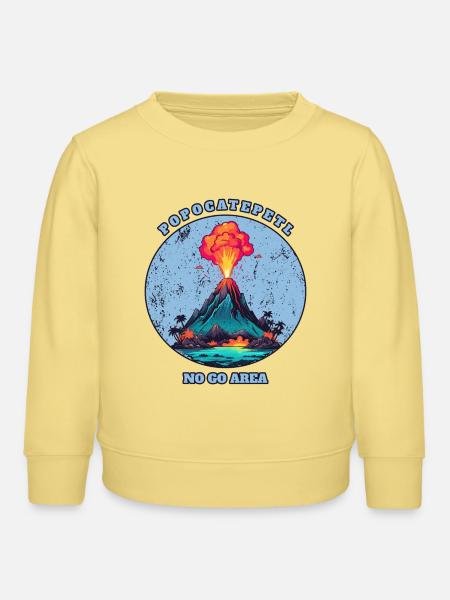 Popocatepetl Vulkan - Kinder Organic Sweatshirt Mini Changer von Stanley/Stella - Gelb Viva