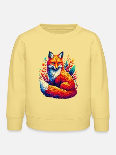 Fuchs - Kinder Organic Sweatshirt Mini Changer von Stanley/Stella - Gelb Viva 
