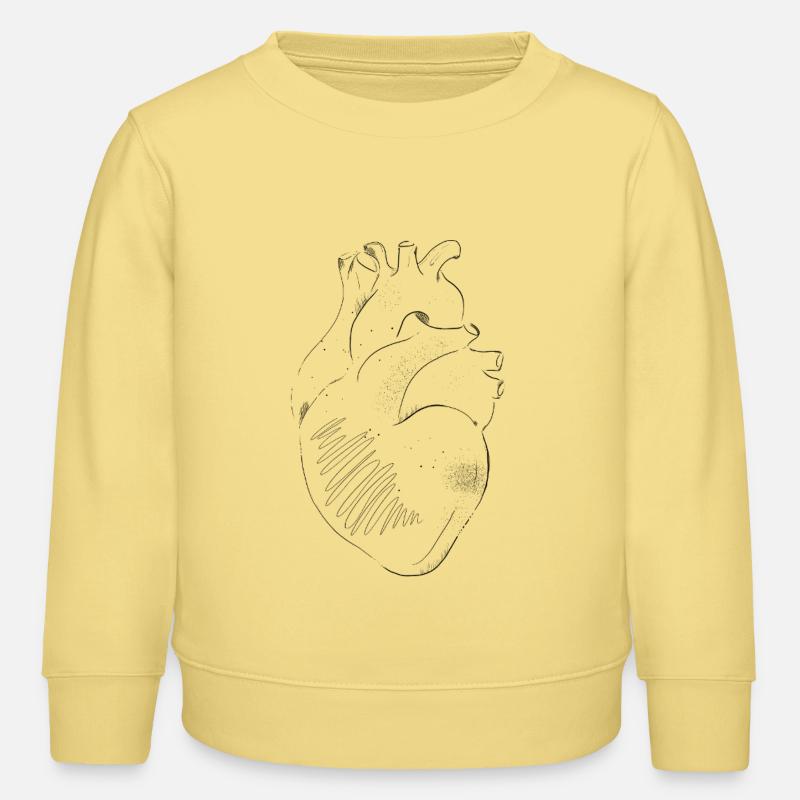 Anatomie du Cœur - Sweat enfant bio Stanley/Stella - jaune viva