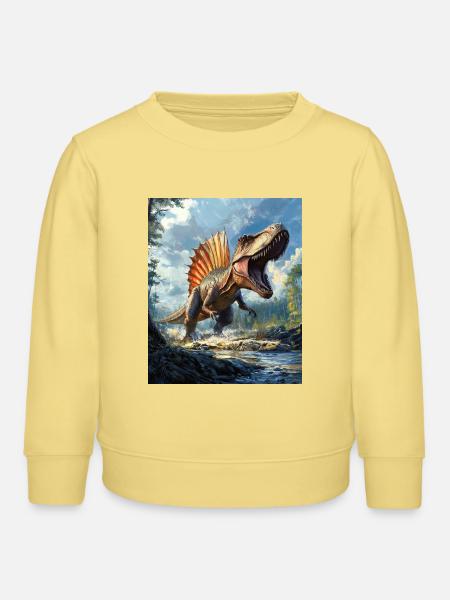 Spinosaurus - Kinder Organic Sweatshirt Mini Changer von Stanley/Stella - Gelb Viva 