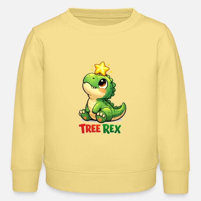Tree Rex Dino T Rex - Kids Organic Sweatshirt by Stanley/Stella - viva yellow 