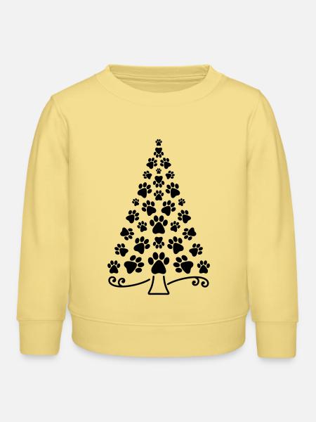 Weihnachtsbaum Pfote - Kinder Organic Sweatshirt Mini Changer von Stanley/Stella - Gelb Viva