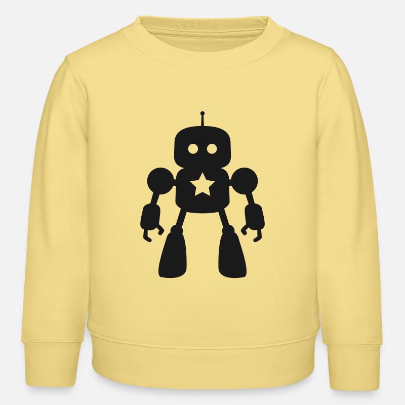 Robot avec Star AI Science-Fi Nerd - Sweat enfant bio Stanley/Stella - jaune viva