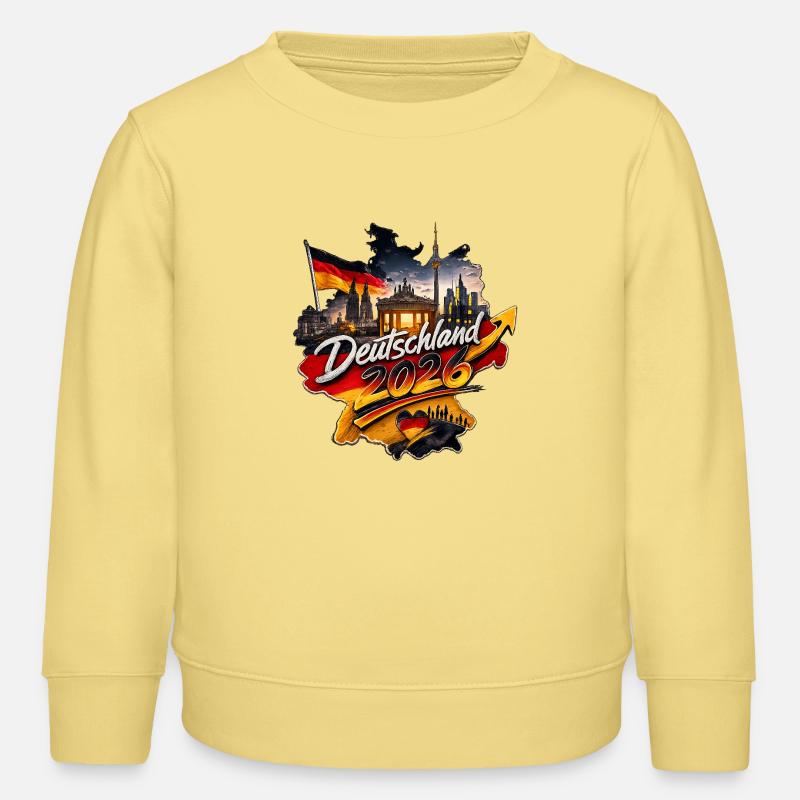 Deutschland_2026 - Kinder Organic Sweatshirt Mini Changer von Stanley/Stella - Gelb Viva 