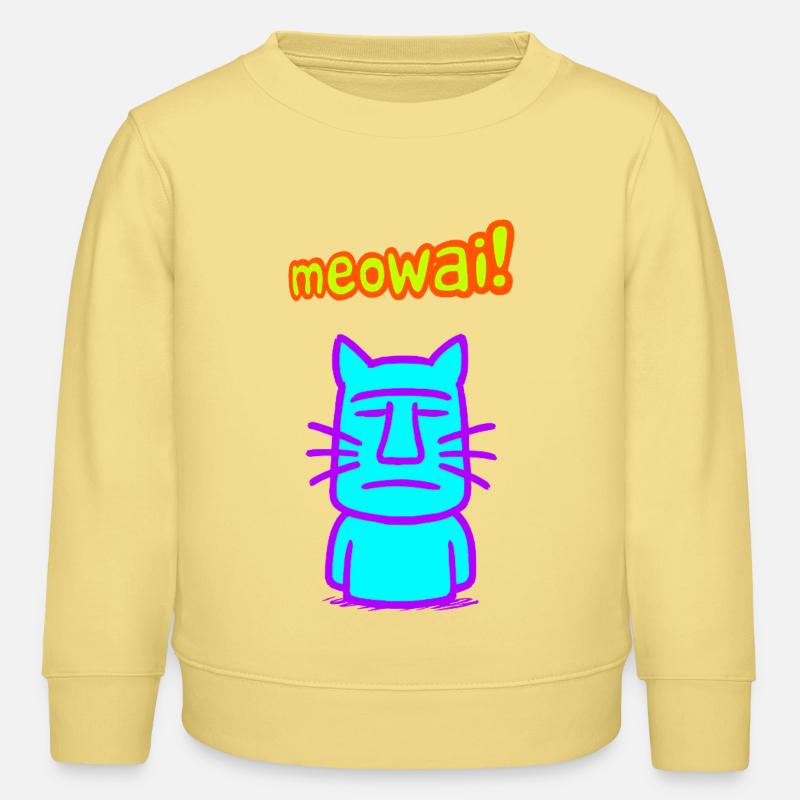 Moai Cat - Sweat enfant bio Stanley/Stella - jaune viva 