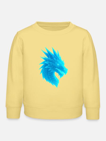 Elektrischer Drachenkopf - Kinder Organic Sweatshirt Mini Changer von Stanley/Stella - Gelb Viva 