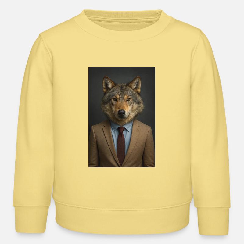 Wolf im Anzug - Kinder Organic Sweatshirt Mini Changer von Stanley/Stella - Gelb Viva 