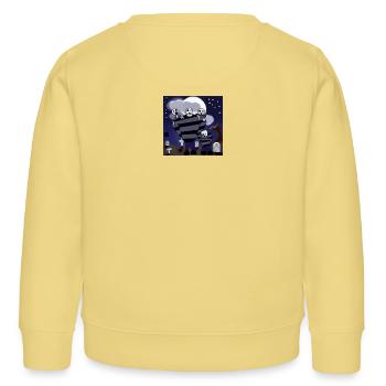 Schattenhafte Gefangene auf dem Friedhof - Kinder Organic Sweatshirt Mini Changer von Stanley/Stella - Gelb Viva  - Hinten - AI Model Kid Male (0cm)