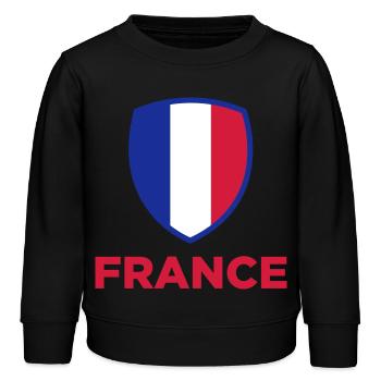Drapeau national du Frankfreich - Sweat enfant bio Stanley/Stella - noir - Devant - AI Model Kid Male (0cm)