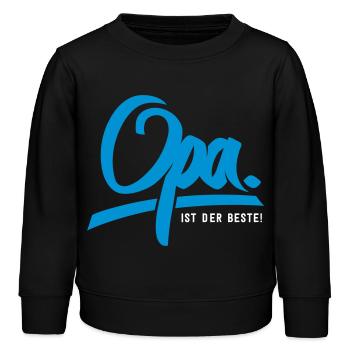 Opa ist der Beste - Kinder Organic Sweatshirt Mini Changer von Stanley/Stella - Schwarz - Vorne - AI Model Kid Male (0cm)